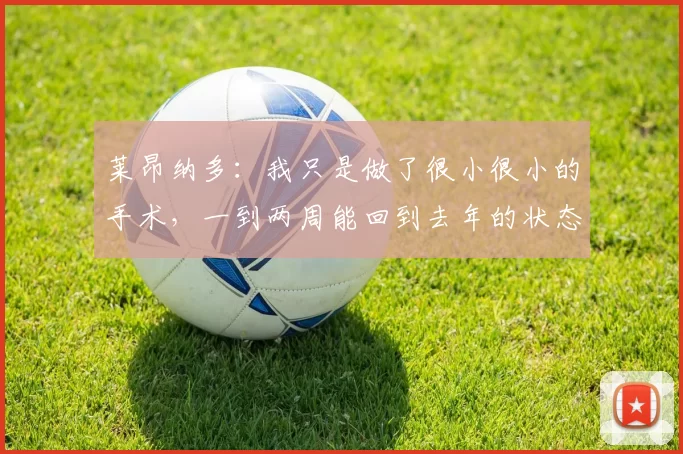 莱昂纳多：我只是做了很小很小的手术，一到两周能回到去年的状态